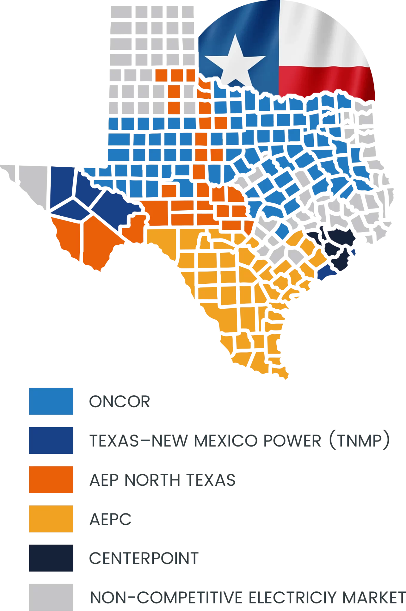 The Electric Cowgirl Texas Energy Deregulation Map